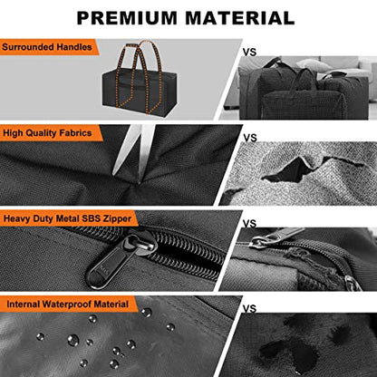 COOLBEBE 2 Pack 24" Sports Duffle Bag - 53L Travel Duffel Tote Bag, Black - size: 24” x 12” x 12” 2Pack