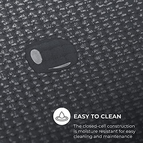 Ascend 6mm Thick Yoga Mat Roll, 50ft x 24in - color: Charcoal