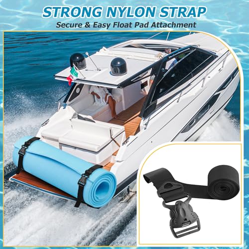 Enhon 2 Pack Floating Mat Straps Nylon with Quick Buckles, 94 Inch