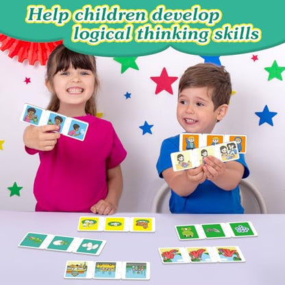 Kasfalci Sequencing Puzzle Cards,Sequence Board Game for Kids,Speech Therapy Materials for Autism,Storytelling,Social Skills,Sentence Building,Toddler Puzzles,Learning Activities,Classroom &Homeschool