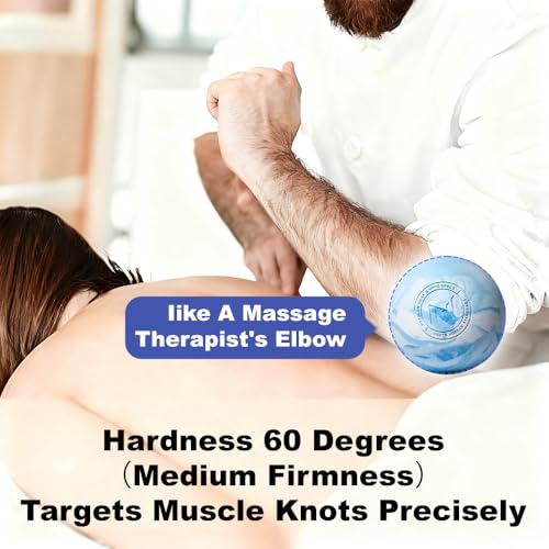 FITZELAR Massage Lacrosse Balls for Myofascial Release, Quality Certification, Massage Deep Tissue for Back and Shoulder, Trigger Point Therapy, Muscle Knots, Relieving Muscle Pain (2Blue) - color: 2blue