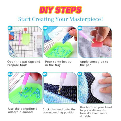 DDGEMART 5D Diamond Painting Kit for Adults, Full Drill Macro Bumblebee on Purple Flower Vibrant Insect Nature Art for Beginners, 12x16 inch - color: Bumblebee