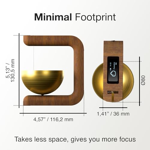 Pro Timer P2 - Elegant Wooden Pomodoro Timer - an Original Productivity Tool with Magnetic Memo Board – High-End Quality Desk Device for Focus, Meditation & Productivity - Ideal for Work & Study