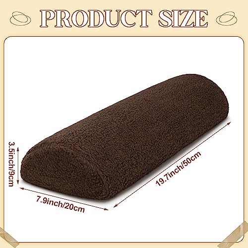Sintuff Recliner Leg Rest Cushion Sofa Footrest Pillow with Cover Half Moon Bolster Pillow Under Knee Pillow for Sleeping On Back Alleviating Pain, 19.7 x 8 x 3.5 Inch (Coffee) - color: Coffee