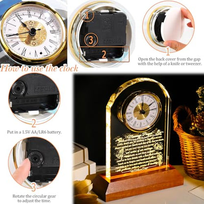 Ornalrist Wedding Gifts for Couples 2026 Crystal Clock Marriage Prayer Gift - color: Marriage Prayer