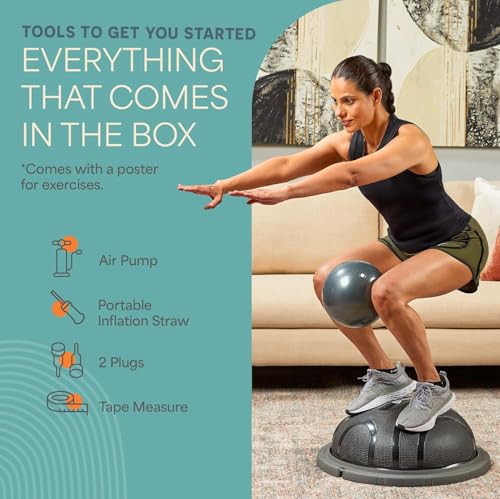 Lifepro Horizon Half Balance Ball Trainer with 440 lb Capacity Stability - color: Black