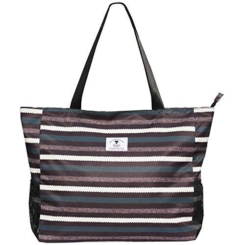 ESVAN LARGE BEACH BAG Water Resistant Lightweight 20 inch Women Oversize Tote Bag for Gym Beach Travel Pool Yoga Nurse - color: B