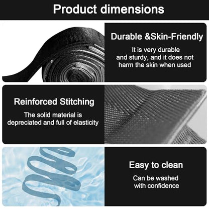 Yoga Resistance Band 6ft 8ft Non Latex Elastic Stretch Band for Strength Training Flexibility Pilates Home Gym Travel - color: Black, size: 8ft