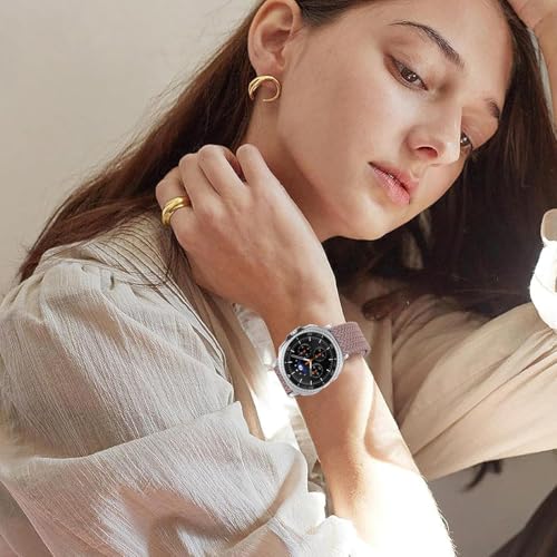 Nylon Braided band Compatible with Samsung Galaxy Watch 8 40mm 44mm, Elastic Band for Galaxy Watch 8 Classic 46mm - color: Smoky Purple
