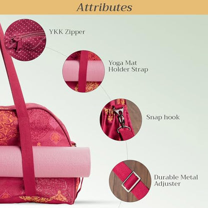 Maison d' Hermine Yoga Mat Duffle Bag Gym Tote Yoga Mat Carry Bag - color: Versailles, style: Yoga Mat Duffle Bag