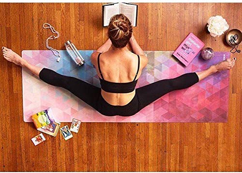 YOGA DESIGN LAB | The Combo Yoga Mat | 2-in-1 Mat+Towel | Eco Luxury | Ideal for Hot Yoga, Power, Bikram, Ashtanga, Sweat | Studio Quality | Includes Carrying Strap! - color: Tribeca Sand, size: 5.5mm