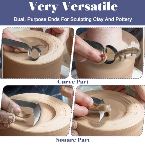 1 Pc Pottery Trimming Tool, Double-Ended Ceramic Tools Stainless Steel Pottery Tools for Clay and Ceramic Trim for Crockery and Clay Artists