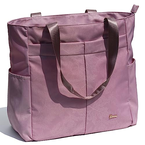 ESVAN Original Floral Tote Bag Large Shoulder Bag with Multi Pockets for Gym Travel Beach Daily Bags - color: A5
