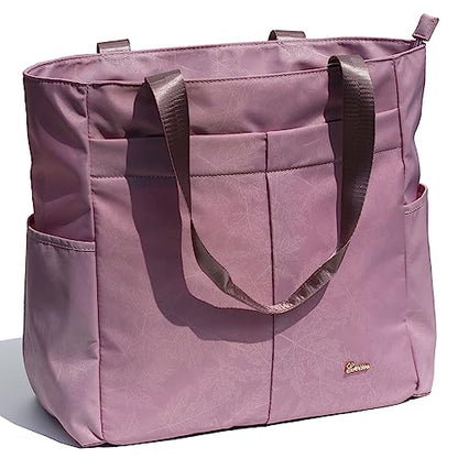ESVAN Original Floral Tote Bag Large Shoulder Bag with Multi Pockets for Gym Travel Beach Daily Bags - color: A5