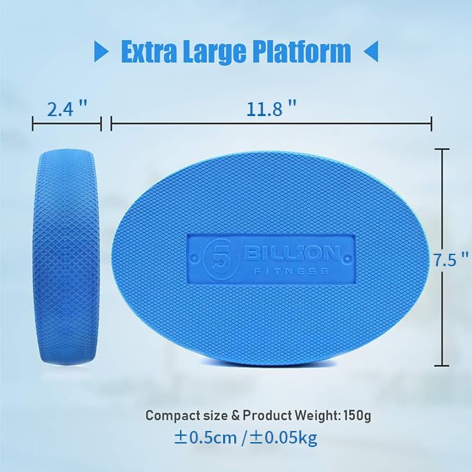 Foam Balance Pad,5BILLION Stability Pad for Physical Therapy,Non-Slip Exercise Balance Pad for Balance workouts,Yoga Knee Pad for Gym Fitness Stretching Pilate - size: Blue-Oval