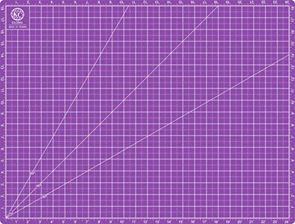 KC GLOBAL A2 (25"x19") Professional Grade Self-Healing Cutting Mat (Purple) - Odor-Free, Double-Sided, eco-Friendly, Durable. Premium Desk mat for Crafting, Sewing, Quilting and Art Projects - size: 25"L x 19"W