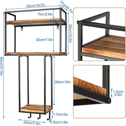 MOUGIGI Towel Rack Wall Mounted - Space-Saving Design for Small Bathrooms | Versatile Organizer for Towels, Blankets, and More - Ideal for RVs and Hotels
