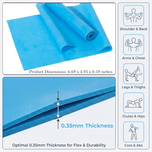 Resistance Bands,Professional Long Non-Latex Elastic Stretch Bands,Exercise Bands for Physical Therapy, Yoga, Pilates - color: blue
