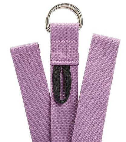 Everyday Yoga Strap with Metal D-Ring Athletic Stretching, 6ft/8ft/10ft | Durable Stretching Strap, Flexibility Training, Exercise & Fitness For Yoga, Pilates, Physical Therapy, Gym, Unisex-Adult - color: Lilac, size: 10 Foot