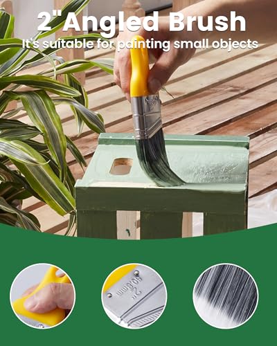 VOOMEY Paint Roller Kit with Extension Pole - 9 Inch Paint Roller with Tray | Mini Paint Roller 4 inch, Small Paint Brush, 16 Piece Complete Painting Tool Set Suitable for House & Wall Painting - style: 16 pcs paint roller kit