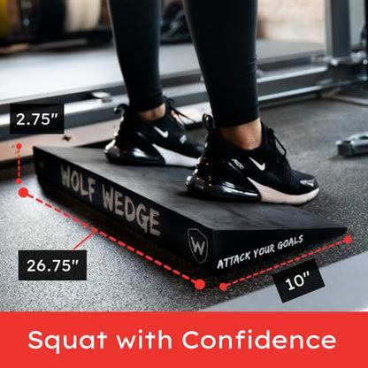 Wolf Squat Wedge Block: Light, Sturdy Heel Lift for Deep Squats & Mobility | Ultra-durable EVA, 27" wide, Lightweight