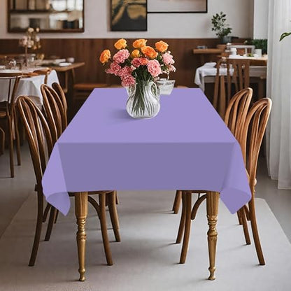 54IN X 320FT Plastic Table Cover Roll with Cutter Box, Cut to Size Plastic Table Cloths for Parties, Birthday, (Light Purple, 54"x3840"(Rectangular)) - color: Light Purple, size: 3840" x 54" (Rectangular)