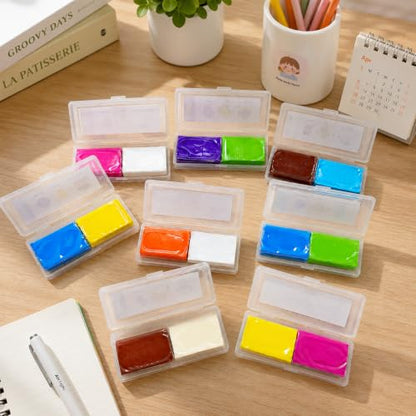 Scented Kneaded Erasers, 10 Colors & 10 Scents, Soft Kneadable Erasers for Drawing, Sketching, Graphite & Charcoal, Putty Eraser with Individual Storage Cases (24, 10 Colors)