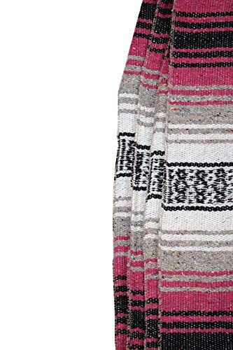 Canyon Creek Authentic Mexican Yoga Falsa Blanket (Pink) - color: Pink