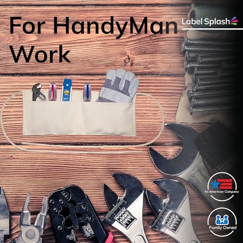 2 Pocket Canvas Work Waist Nail Apron Belt Washable Tool Utility Gardening Woodworkers Roofers Artists & Crafts - color: Canvas 12 Pack
