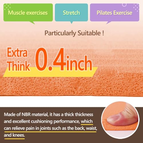 Primasole Thick Yoga Mat, 1/2-Inch Extra Thick NBR Mat with Enhanced Stability - Textured Design, Lightweight Mat with Carrying Strap & Case for Yoga, Pilates, Gym & Home Use (Multiple Colors)