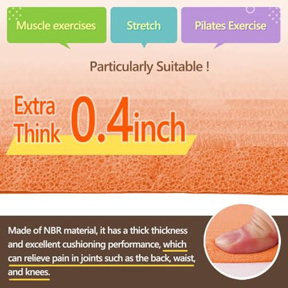 Primasole Thick Yoga Mat, 1/2-Inch Extra Thick NBR Mat with Enhanced Stability - Textured Design, Lightweight Mat with Carrying Strap & Case for Yoga, Pilates, Gym & Home Use (Multiple Colors)
