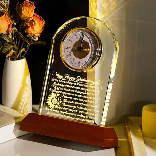 Ornalrist Inspirational Graduation Clock Gift for Her Him Class of 2026 - color: Happy Graduation