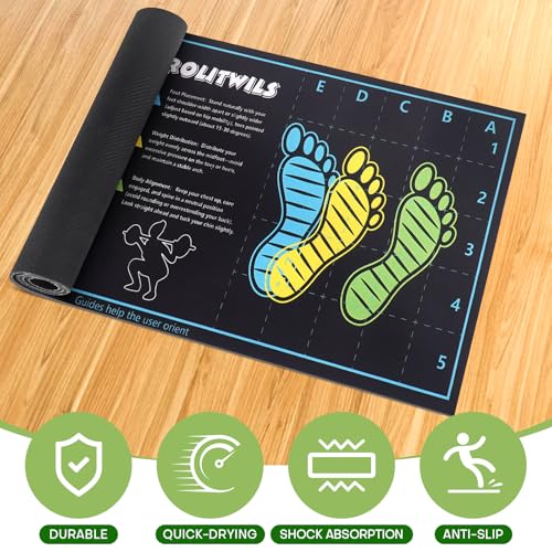 31.5'' X 13.8'' Anti-Slip Squat Mat with Foot Position Guides, Professional-Grade Exercise Mat Perfect for Squats, Leg Training and Lunges, Enhancing Muscle Activation, Versatility and Safety for Home Fitness Enthusiasts - color: Black