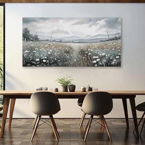 Glvzygy Canvas Wall Art Vintage Wall Decor Classical Painting Canvas Prints Vintage Floral Wall Art for Home Room Bathroom Decor Living and Office Home Decor 29"x58" - color: White, size: 58"L x 29"W