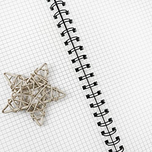 Graph Paper Notebook Spiral Notebook 8.5" x 11" | 8 Pack Grid Paper Notebook Graph notebook Engineering notebook Thick Graphing Paper Notebook Hardcover Journal for School - size: A4, style: 8GRAPH NOTEBOOK