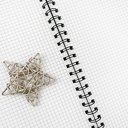 Graph Paper Notebook Spiral Notebook 8.5" x 11" | 8 Pack Grid Paper Notebook Graph notebook Engineering notebook Thick Graphing Paper Notebook Hardcover Journal for School - size: A4, style: 8GRAPH NOTEBOOK