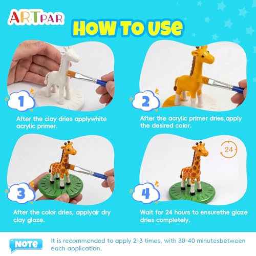 ARTPAR Air Dry Clay Glaze - 100ml Air Dry Clay Varnish ,High-Gloss | Waterproof Prevents Cracking and Resists Scratches; Suitable for Polymer Clay and Pottery Ceramics, Oil Paintings, and Wood