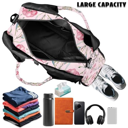 Yoga Mat Bag for Men Women Canvas Yoga Mat Carrier Take In Out Mat Easily for Beach Swim Bags Pool Sports Gym - color: Butterfly pink