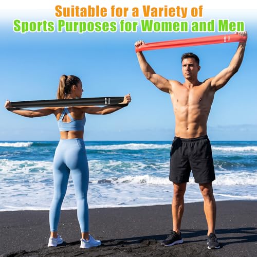 20 Pcs Resistance Bands for Women Men, Different Resistance Levels Loop Exercise Bands, Stretching, Workout, Home Gym Equipment for Pilates Yoga Physical Therapy, Leg Glute Arm Exercise Kit