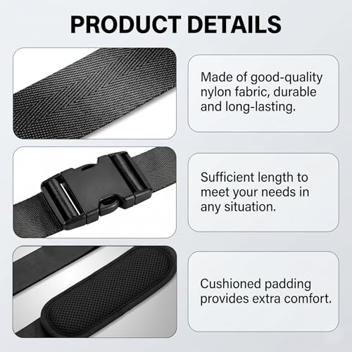 Mobilization Belt for Physical Therapy, Adjustable Pt Strap with Thick Cushioning Pad, Manual Traction Stretching Band for Physical Therapy, Rehabilitation, Stretching Mobility & Gym Techniques