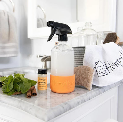 Zatural Hempy Home Starter Kit | Barefoot Approved™ | 4 Reusable Bottles + 4 Concentrates + Micro Fiber Towel | Bathroom - Floor - Multi-Surface - Window