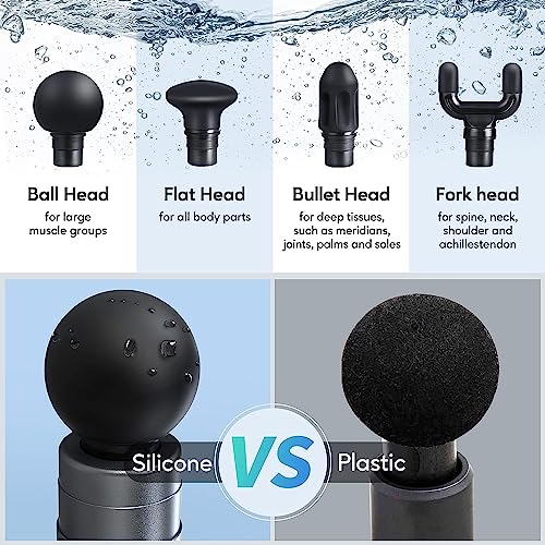 arboleaf Mini Massage Gun Deep Tissue, Portable Percussion Muscle Massager - color: Medium Gray