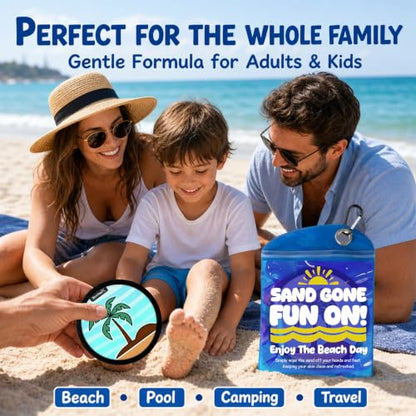 Sand Remover for Beach Towels - Soft Quick Clean Mitt for Kids & Adults | Removes Sand in Seconds,Gentle on Skin,Reusable & Washable,Beach Vacation Essential,Perfect for Beach, Pool & Camping - color: Coconut Tree