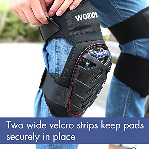 WORKPRO Knee Pads, Heavy Duty Gel Cushion Protector - style: Strap