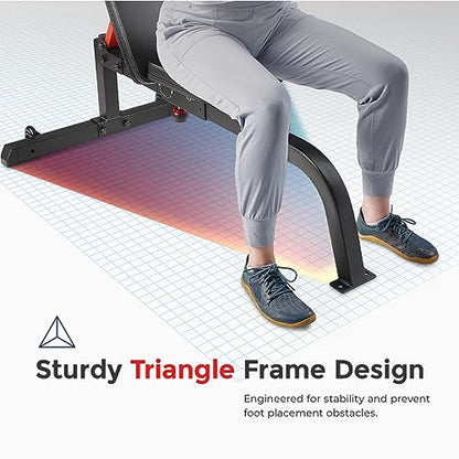 Sunny Health & Fitness Multifunction Adjustable Incline Weight Bench