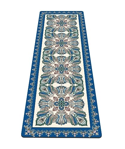 nuveti Yoga Mat Print Extra Thick TPE Non Slip Fitness Exercise Mat with Carrying Bag,72"x24" Extra Thick 6MM Exercise & Workout Mat for Yoga, Pilates Fitness and Floor Exercises - color: OSDT2