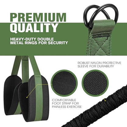 Ayombo Pull Up Assistance Bands, Resistance Bands for Pull Up Bar Workout, Adjustable Heavy Duty Pull Up Assist Equipment with 4 Assistance Bands, Home Gym Fitness Exercise Strength Training - color: Green