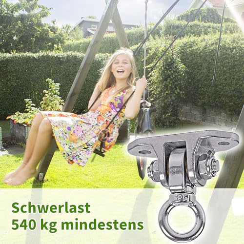 Stainless Steel Heavy Duty Swing Hanger 180°+360° Ceiling Swing Mount Free Swivel Swing Hook Swing Hardware Kit for Yoga Swing Hammock Chair Porch Swing Sets Heavy Punching Bag 1500 LB Capacity - size: 2 Holes-A