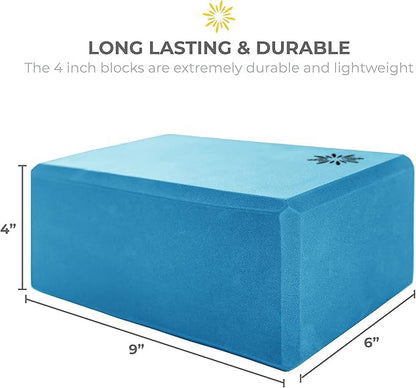 Bulk 4in Foam Yoga Blocks, 10 Pack - color: Oceanside