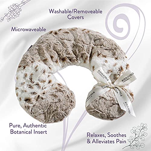 Sonoma Lavender Luxury Lavender Neck Pillow, Arctic Circle | Heatable/Chillable, Microwaveable for Neck and Shoulders, Removable Washable Covers, Great for Relaxation and Pain Relief - color: Arctic Circle